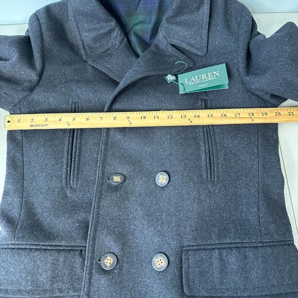 Ralph Lauren Luke Peacoat Size 36 Reg Gray Wool Blend Lined Classic - Picture 8 of 13